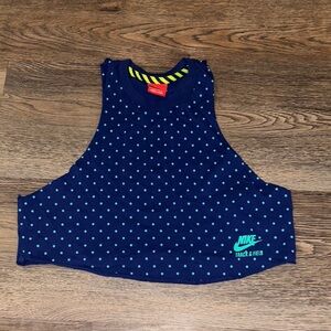 Nike Navy Polka Dot Crop Top size XS (Track&Field)